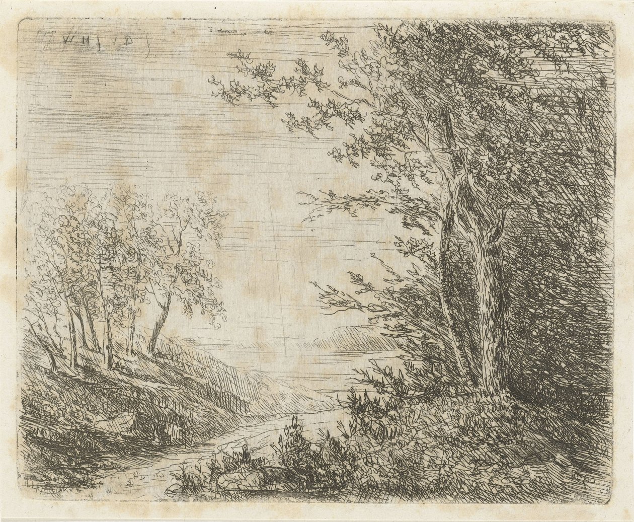Paisaje montañoso con corriente de Willem Matthias Jan van Dielen
