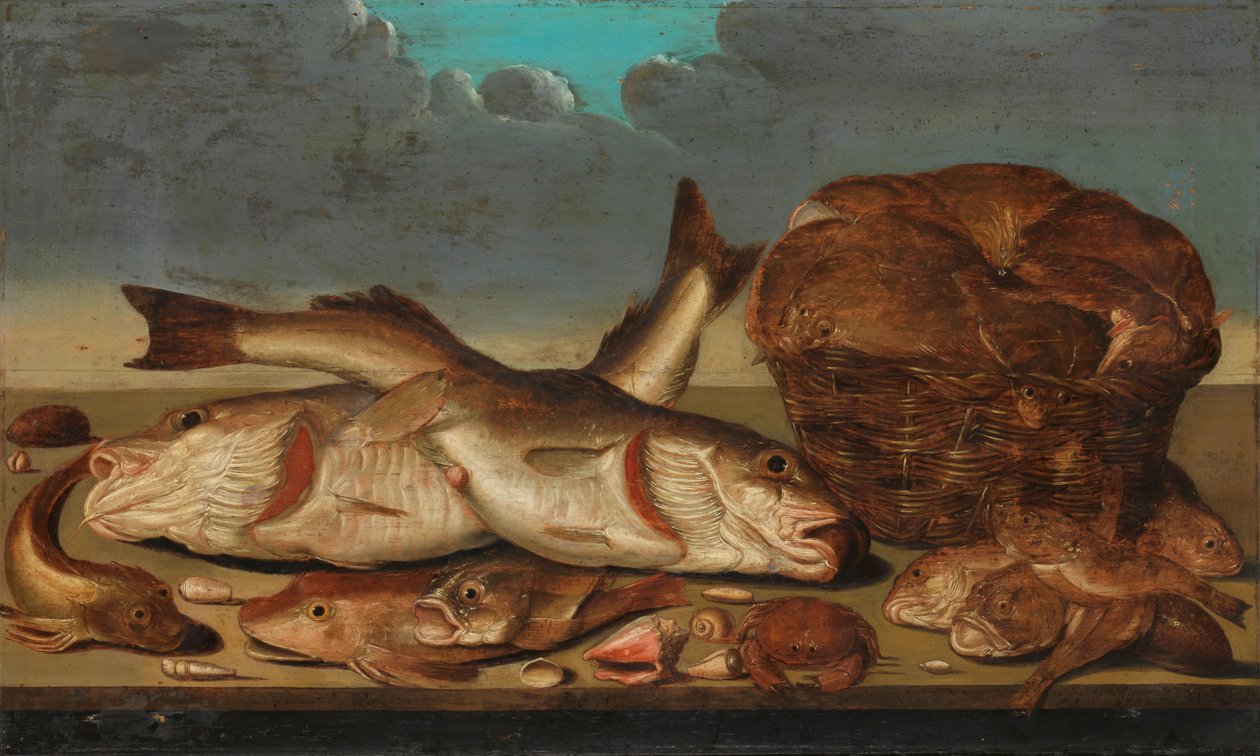Bodegón con peces de Willem Ormea