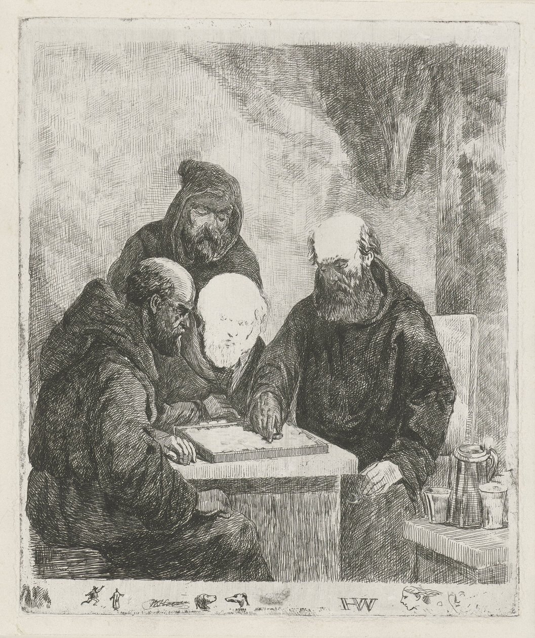 Comprobando monjes de Willem Pieter Hoevenaar