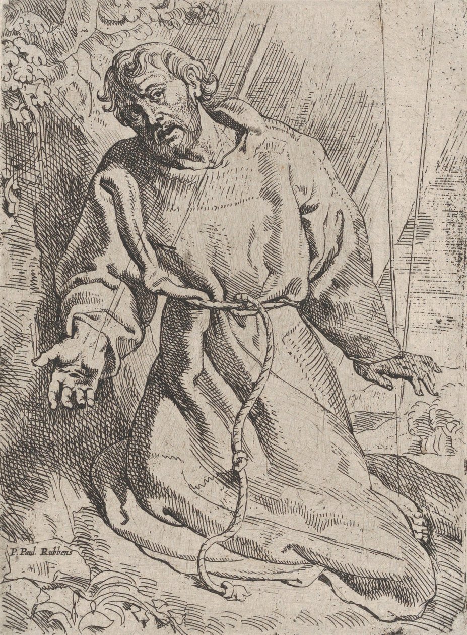 San Francisco recibiendo los estigmas, ca. 1613-14 de Willem Pietersz. Buytewech