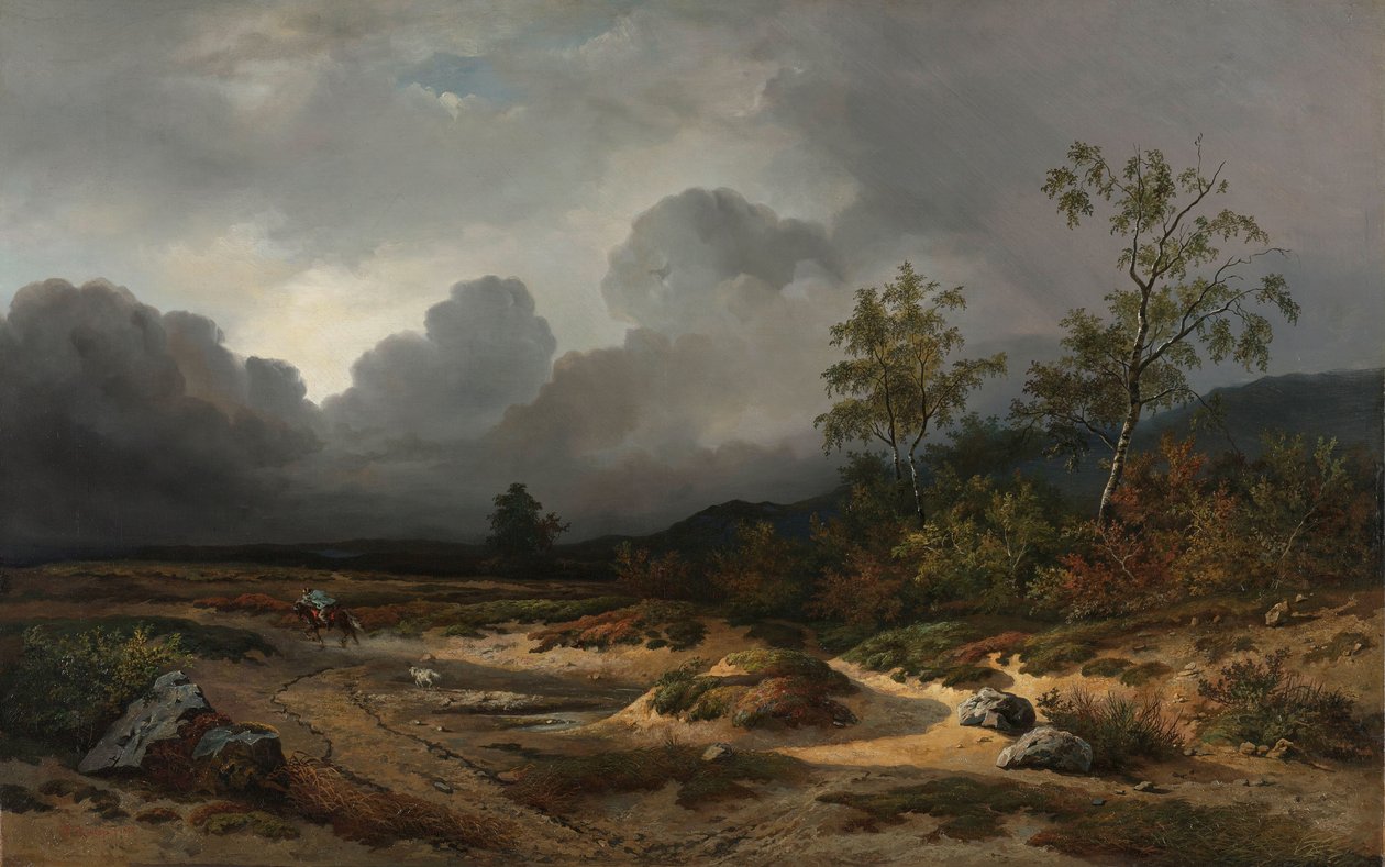 Paisaje con una tormenta en ciernes
Paisaje con una tormenta que se aproxima de Willem Roelofs (I)