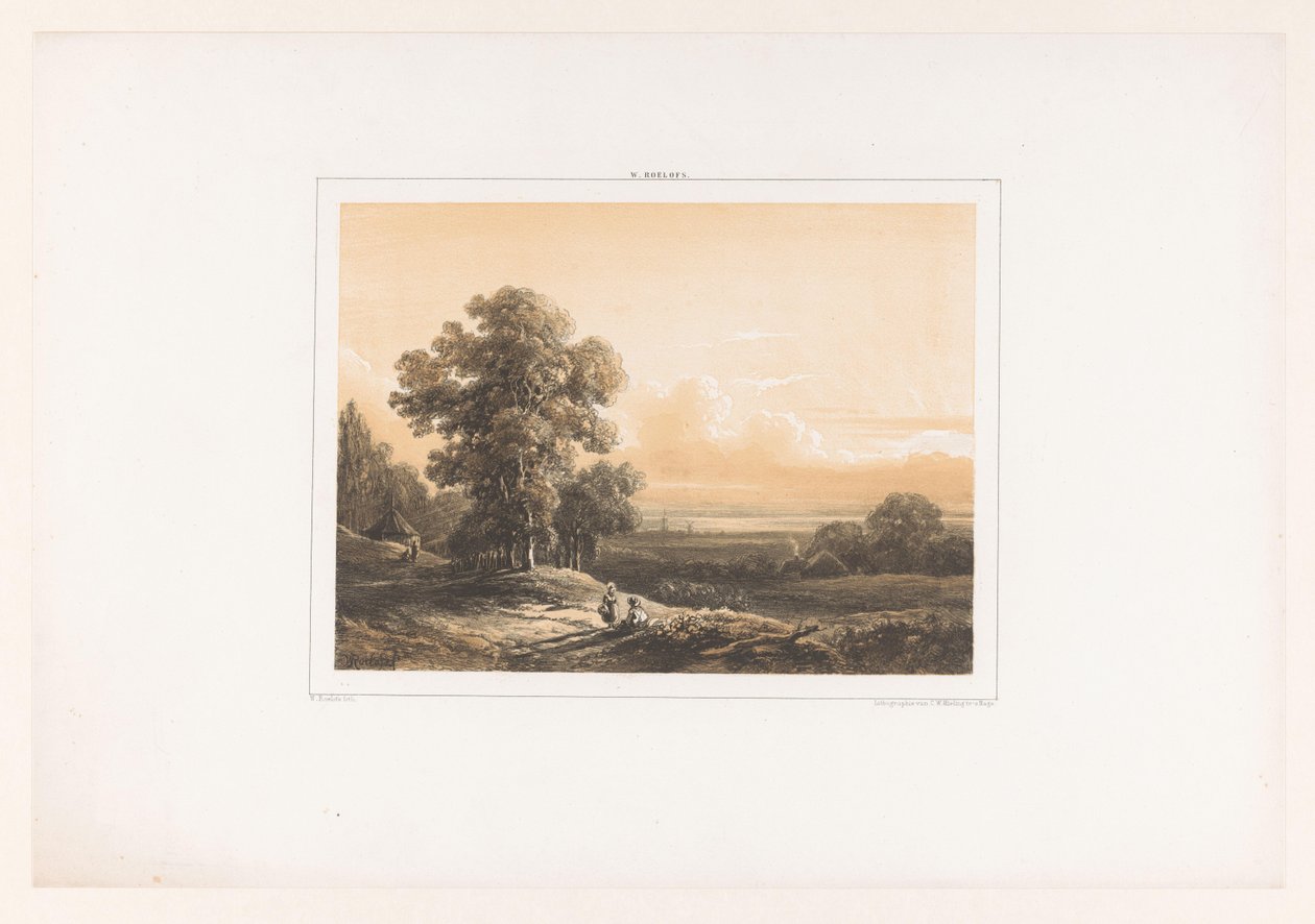 Paisaje con dos figuras de Willem Roelofs (I)