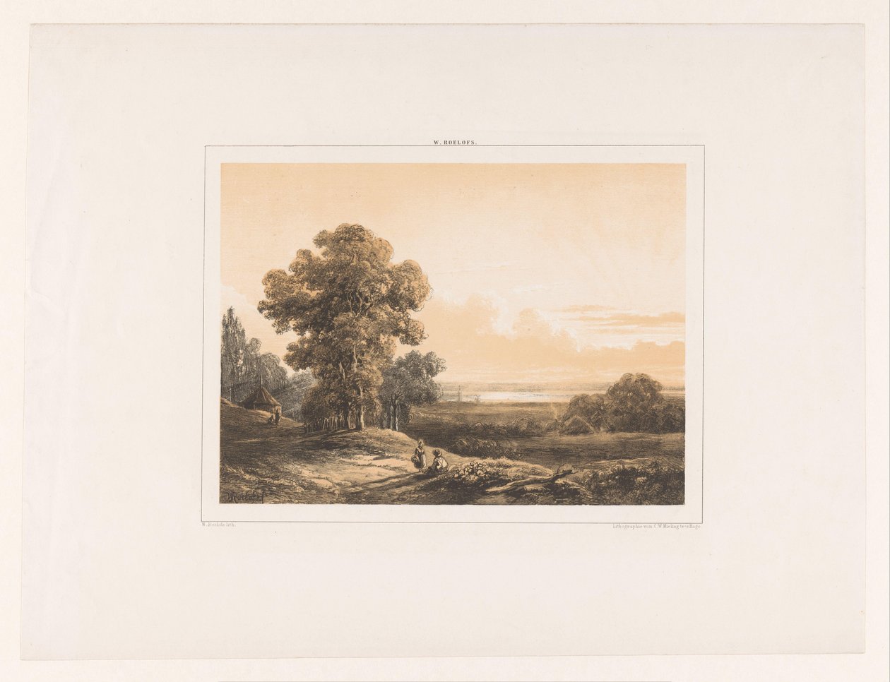 Paisaje con dos figuras de Willem Roelofs (I)