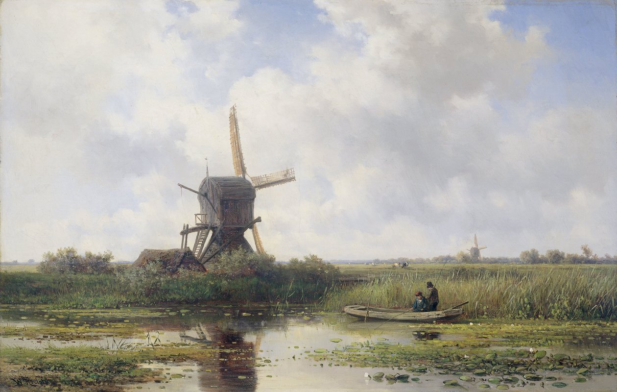 El río Gein, cerca de Abcoude de Willem Roelofs (I)