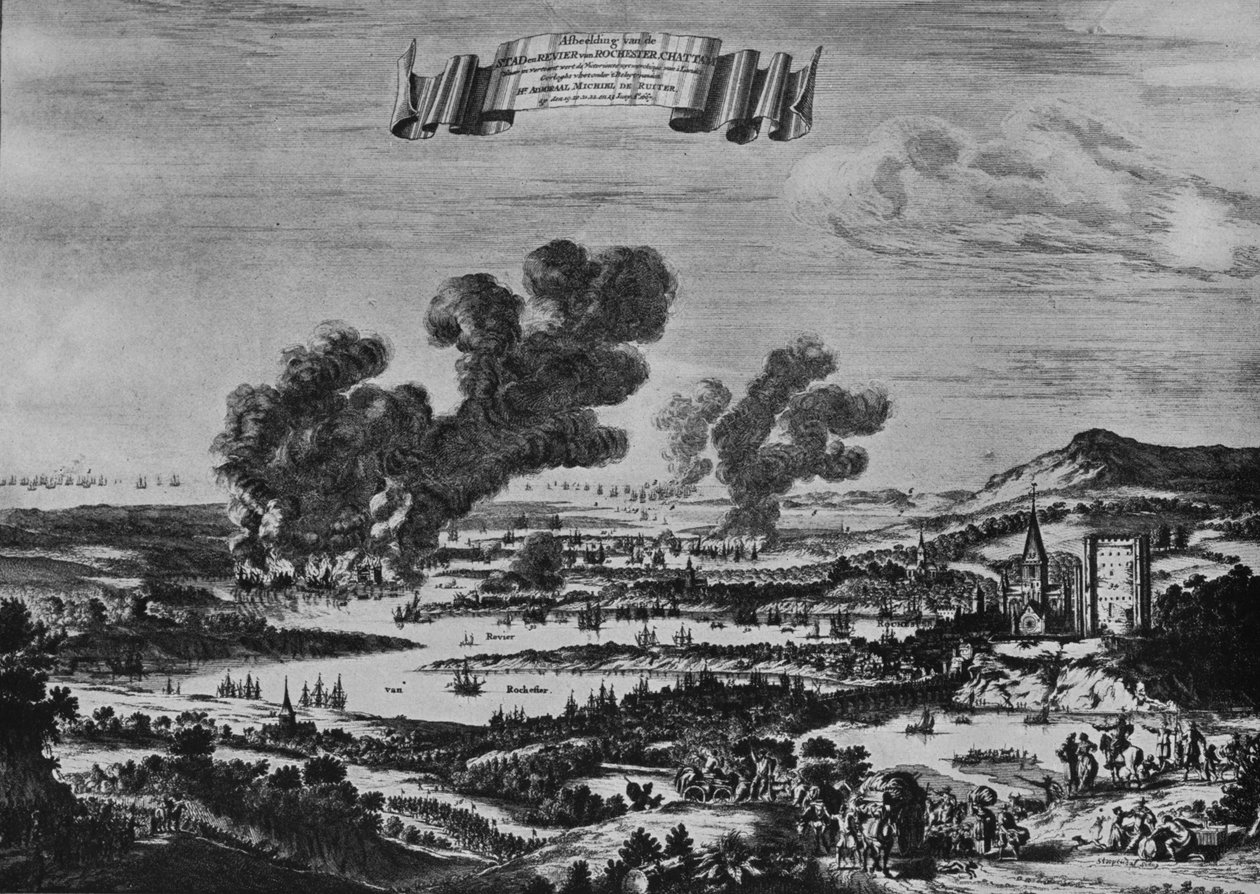 Incursión holandesa en el Támesis, c. 1668 de Willem Schellinks