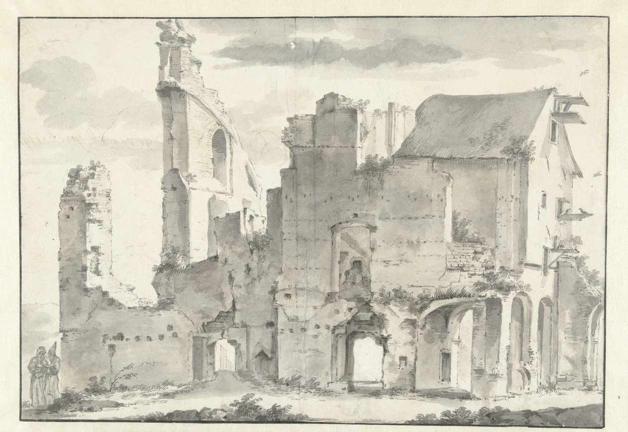 Ruinas de la abadía de Rijnsburg de Willem Schellinks