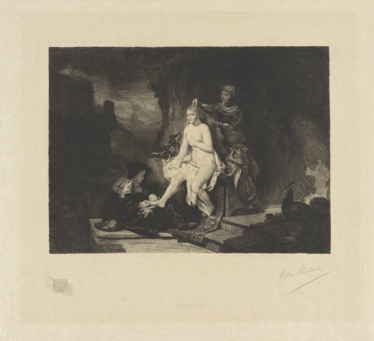 Aseo de Batseba de Willem Steelink (II) (signed by artist)