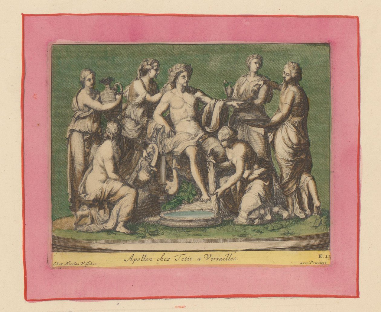 Statue von Apollo, gepflegt von Nymphen de Willem Swidde