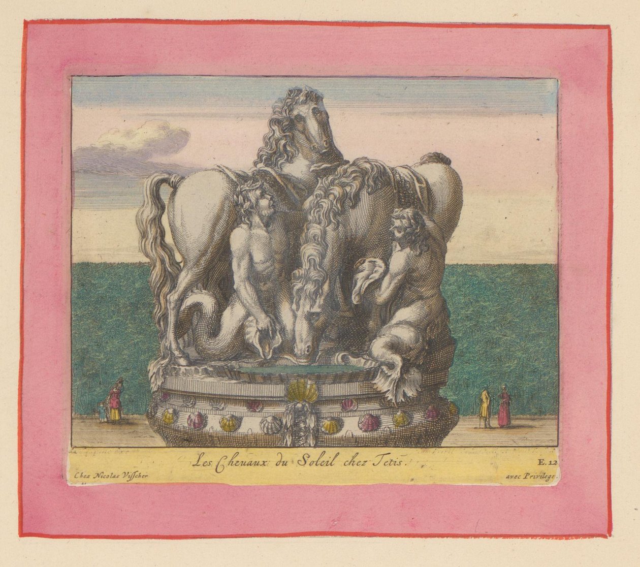 Statue der Sonnenpferde, betreut von zwei Tritonen de Willem Swidde