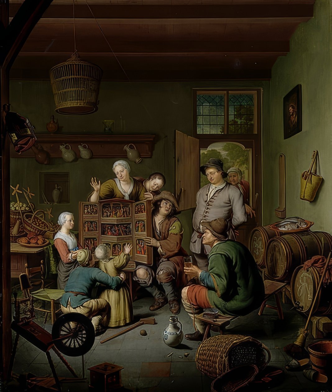 El gabinete de curiosidades (?t Fraay Curieus). 1718 de Willem Van Mieris