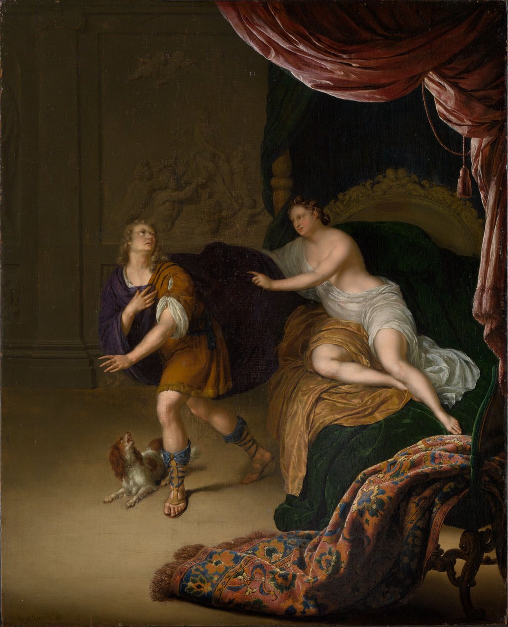 José y la esposa de Putifar de Willem Van Mieris