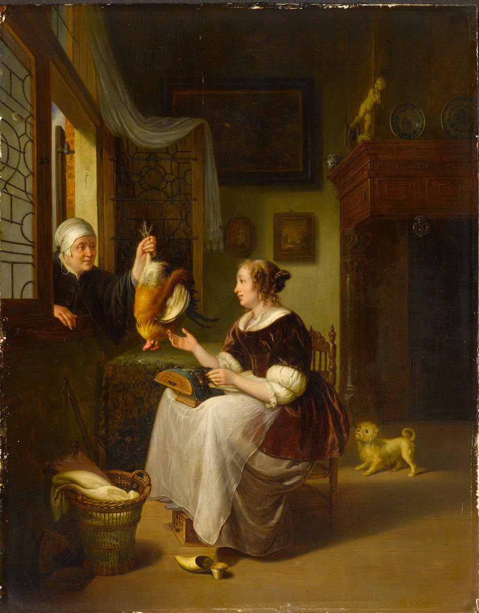 El vendedor de aves de corral de Willem Van Mieris