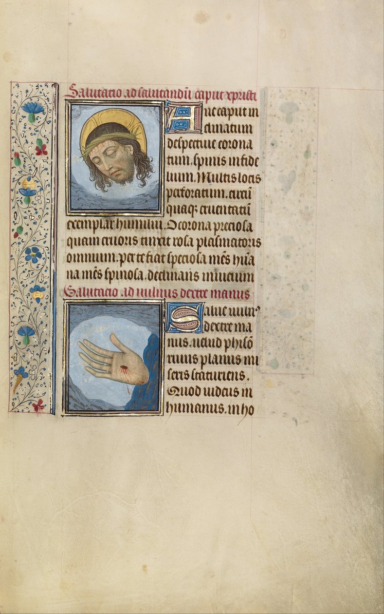 Cabeza de Cristo; Mano Derecha de Cristo con Herida de Willem Vrelant