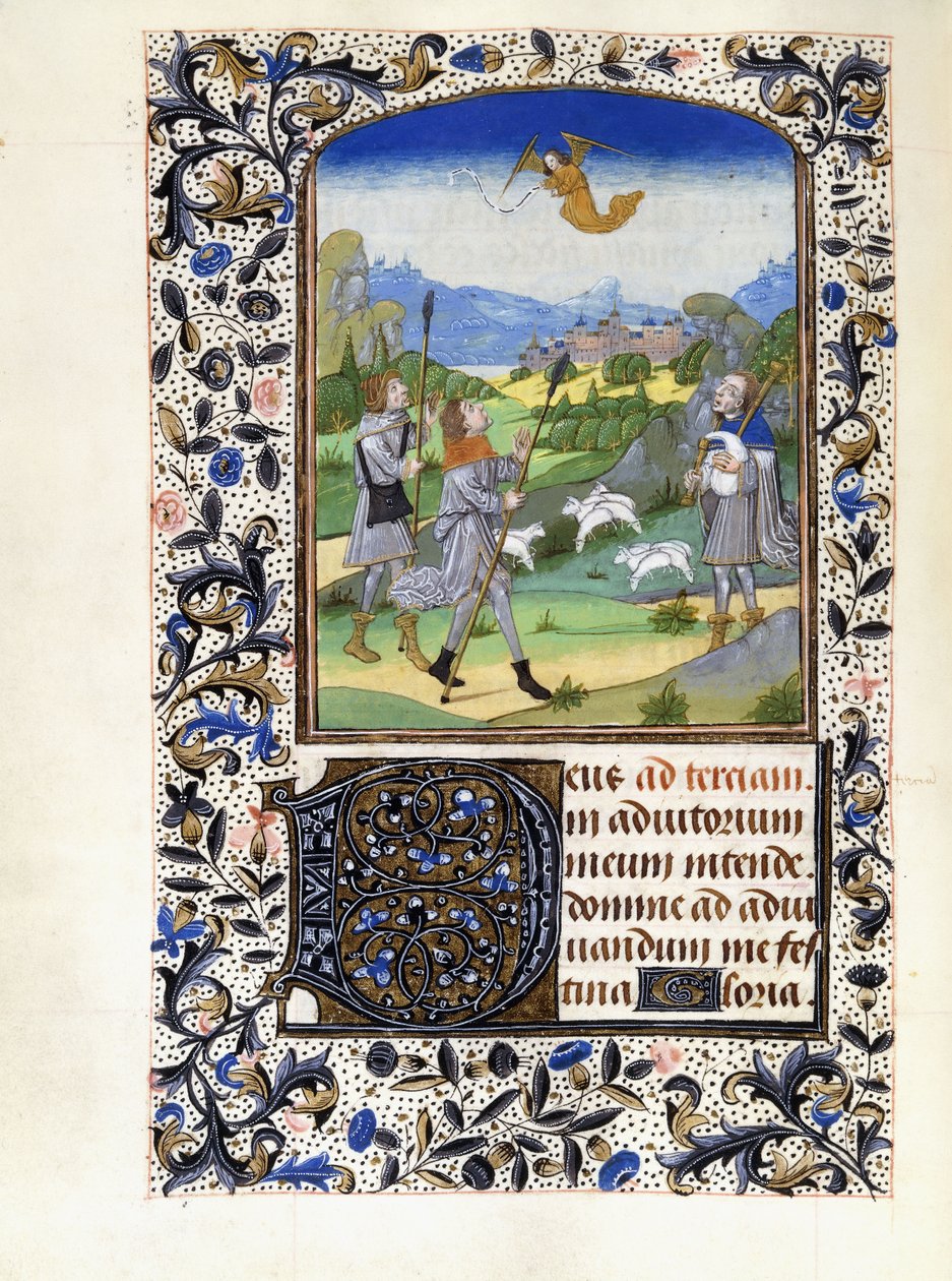 La Anunciación a los Pastores, c.1480 de Willem Vrelant