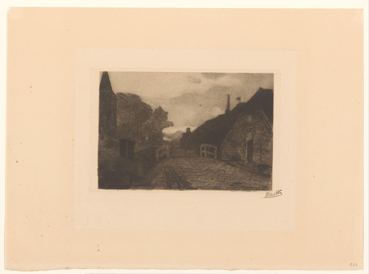 Dorpsweg en Diepenheim de Willem Witsen (signed by artist)