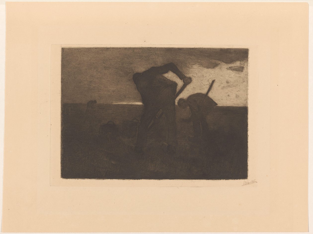 Tres cosechadoras de patatas de Willem Witsen (signed by artist)