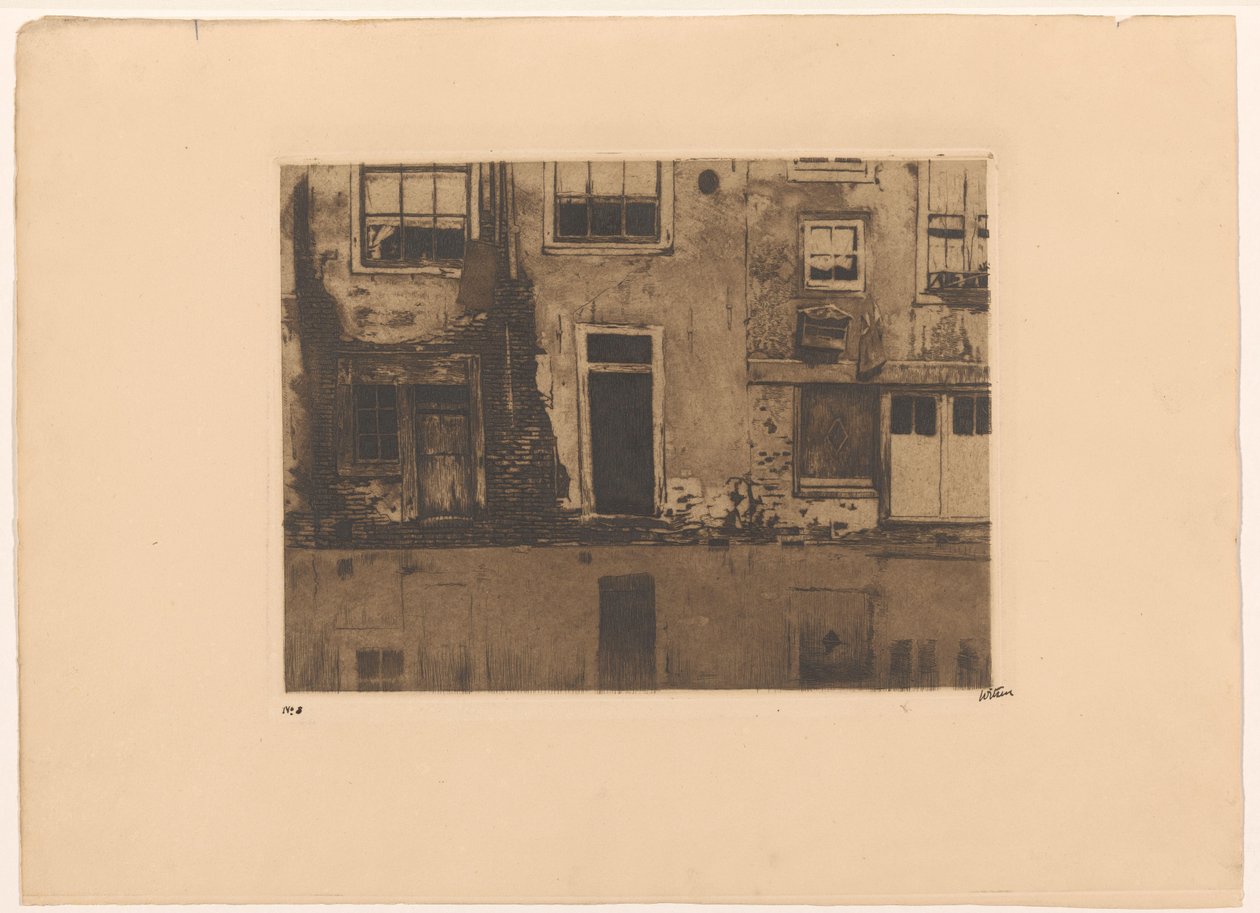 Vista desde detrás del Zeedijk en Ámsterdam de Willem Witsen (signed by artist)
