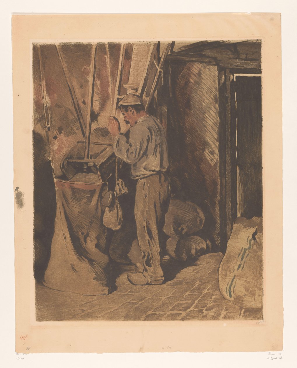 Miller cerca de un saco de harina
Miller, puerta cerrada (título original) de Willem Witsen (signed by artist)