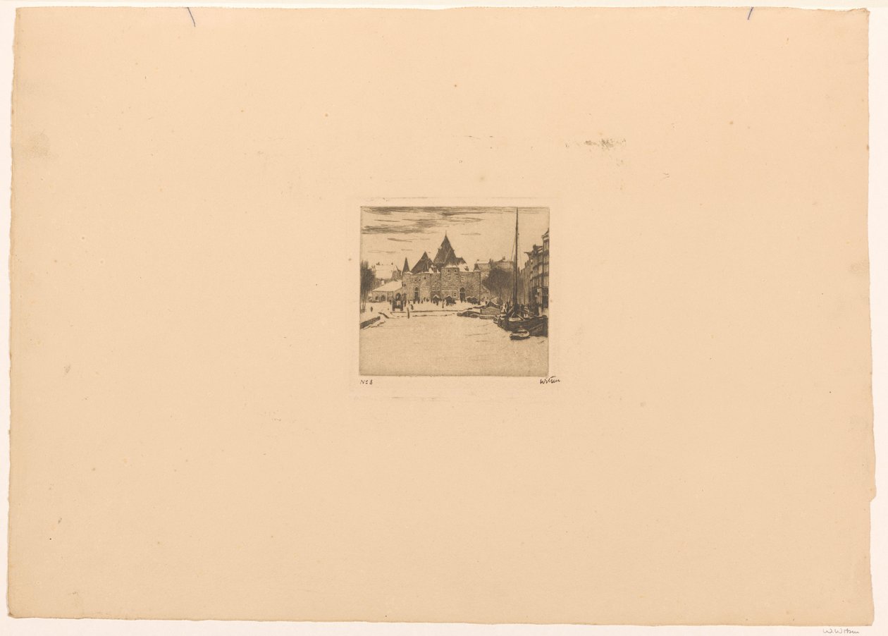 Nieuwmarkt en Ámsterdam de Willem Witsen (signed by artist)