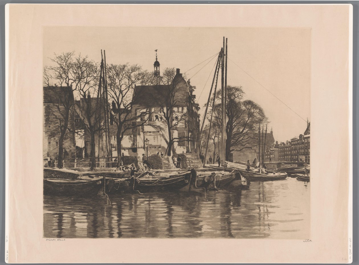 Demolición de un edificio donde se encuentran Binnenkant y el Príncipe Hendrikkade
Binnenkant con demolición de Willem Witsen (signed by artist)