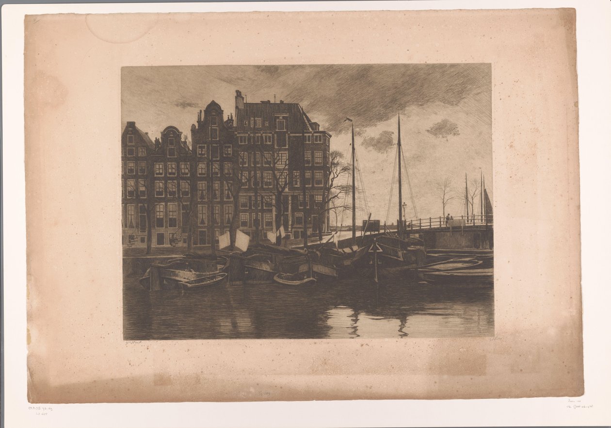 En el interior, Amsterdam, con cera ondeando en los barcos dentro yo de Willem Arnoldus Witsen