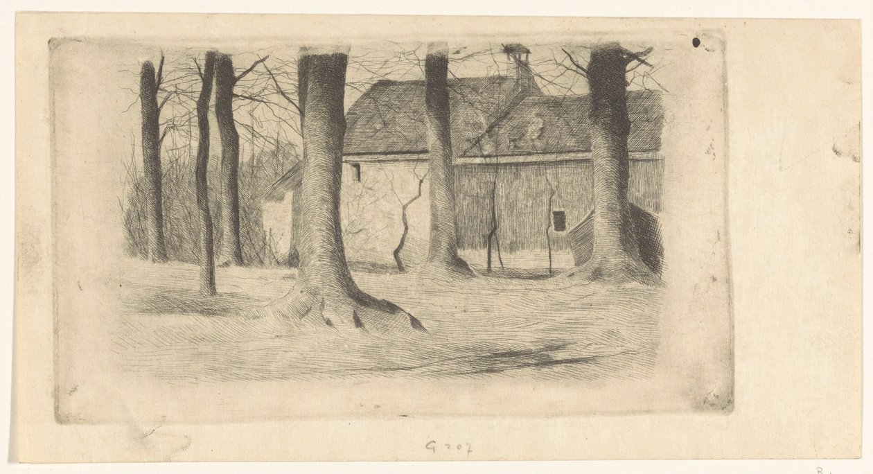 Árboles cerca de una casa de Willem Arnoldus Witsen