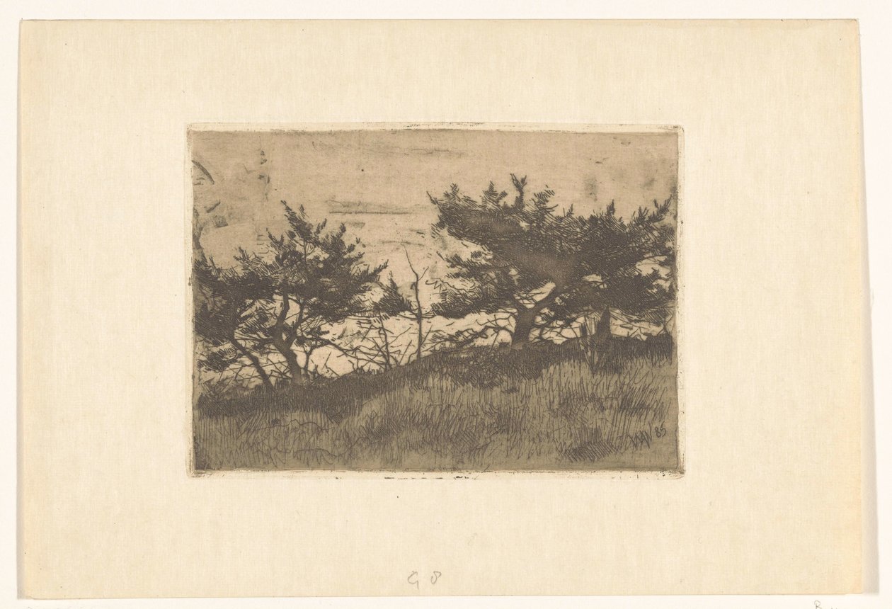 Árboles en una colina de Willem Arnoldus Witsen