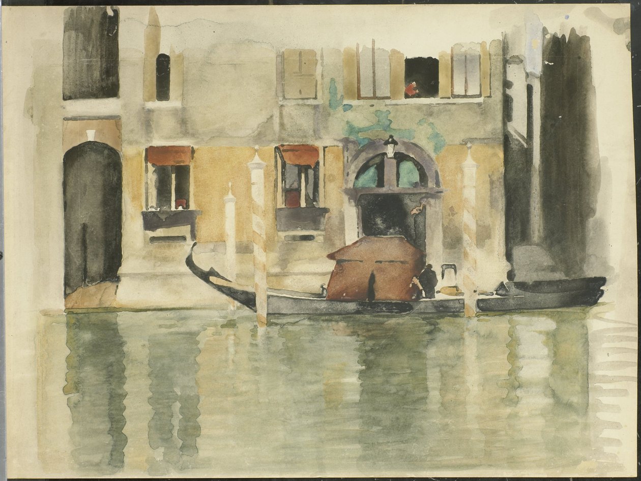 Góndola frente a una casa veneciana de Willem Arnoldus Witsen