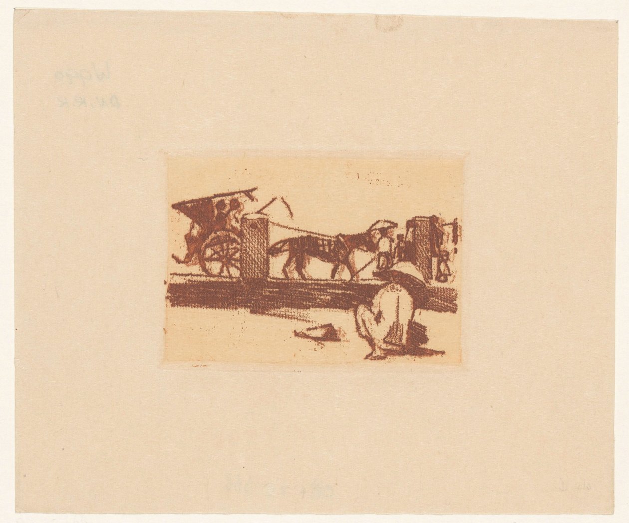 Figura agazapada y un sado en Buitenzorg de Willem Arnoldus Witsen