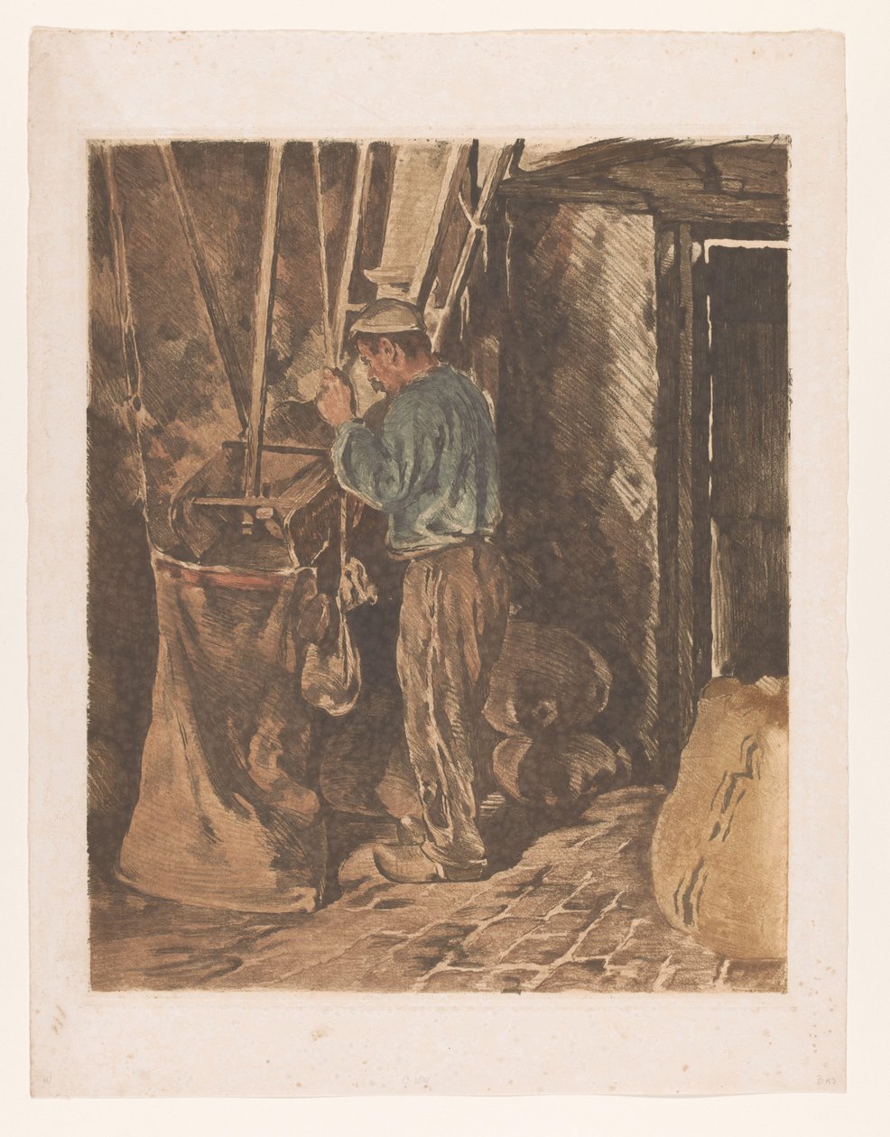Miller cerca de un saco de harina
Miller, puerta cerrada (título original) de Willem Arnoldus Witsen