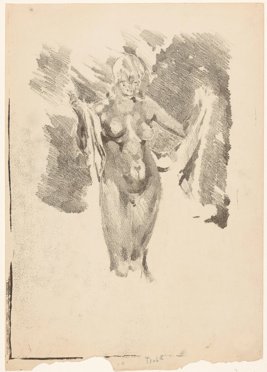 Mujer desnuda de pie secándose de Willem Arnoldus Witsen