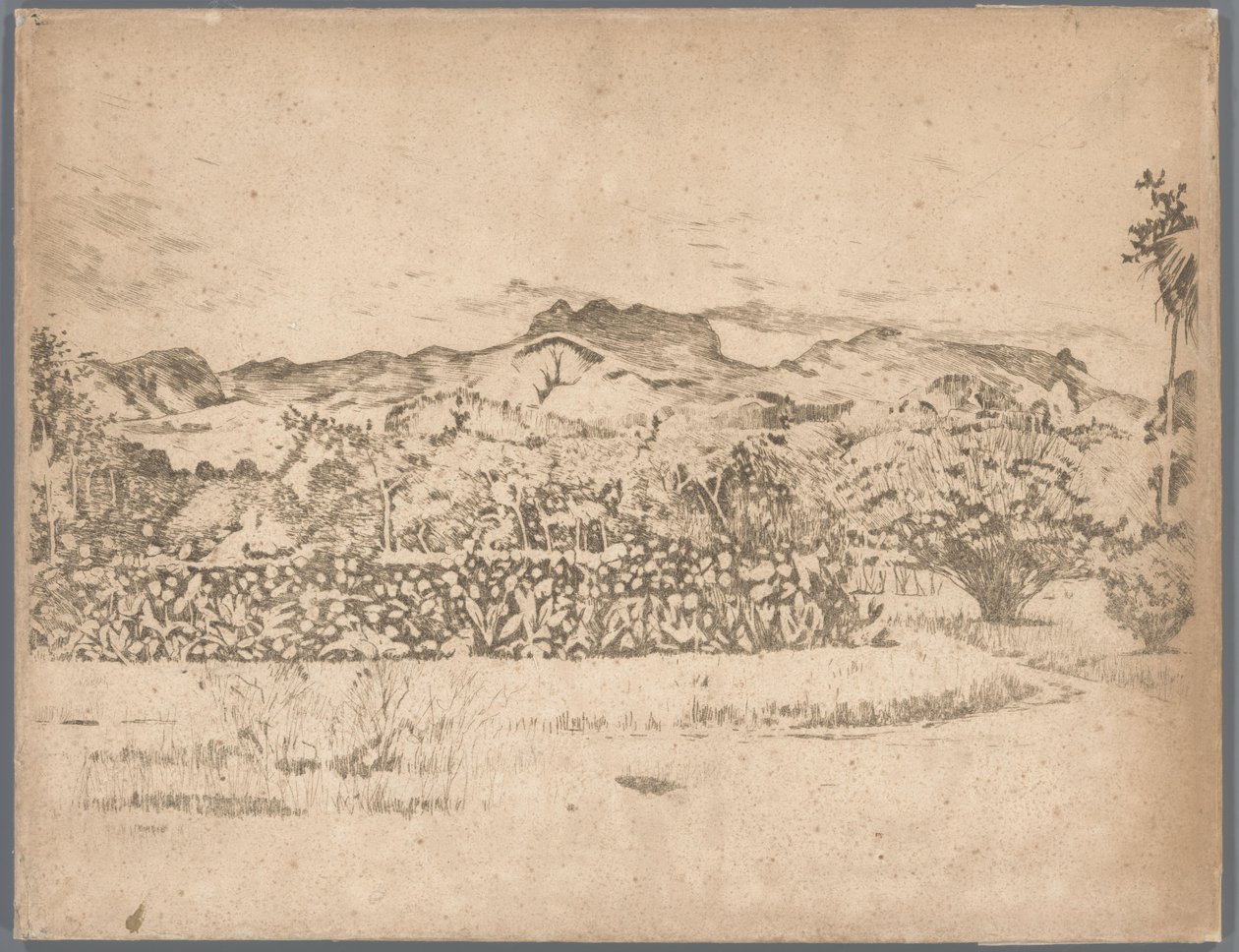 Vista del volcán De Kloet, Gambar de Willem Arnoldus Witsen