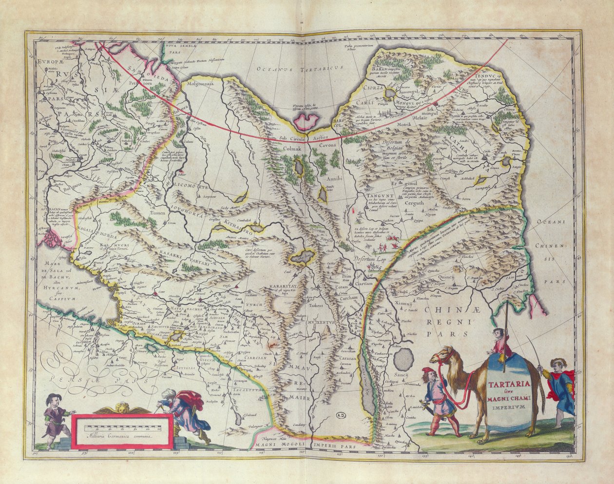 Mapa de Siberia y China de Le Theatre du Monde o Nouvel Atlas, 1645 de Willem Janszoon Blaeu