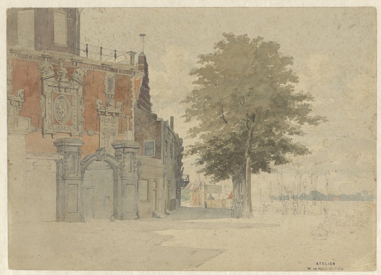 El Groothoofdspoort en Dordrecht de Willem de Haas Hemken