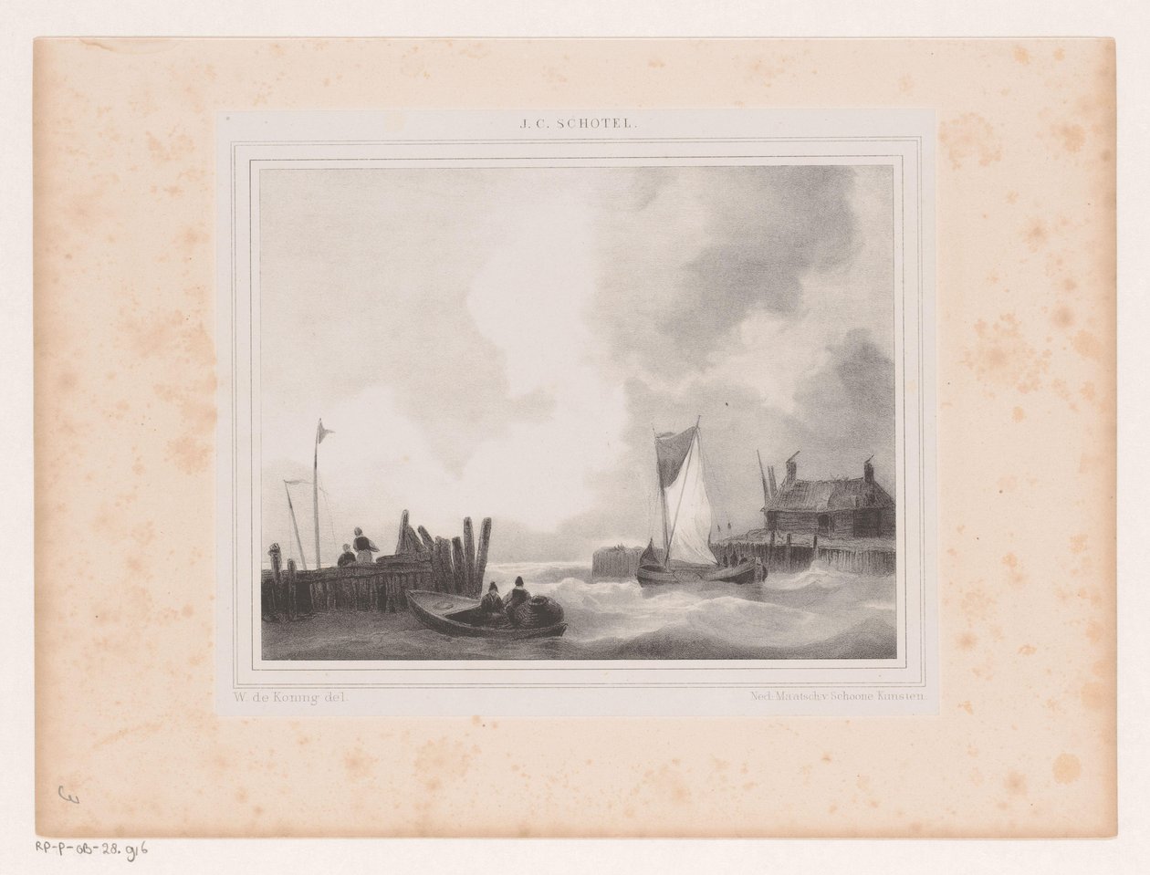 puerto con barcos de Willem de Koning