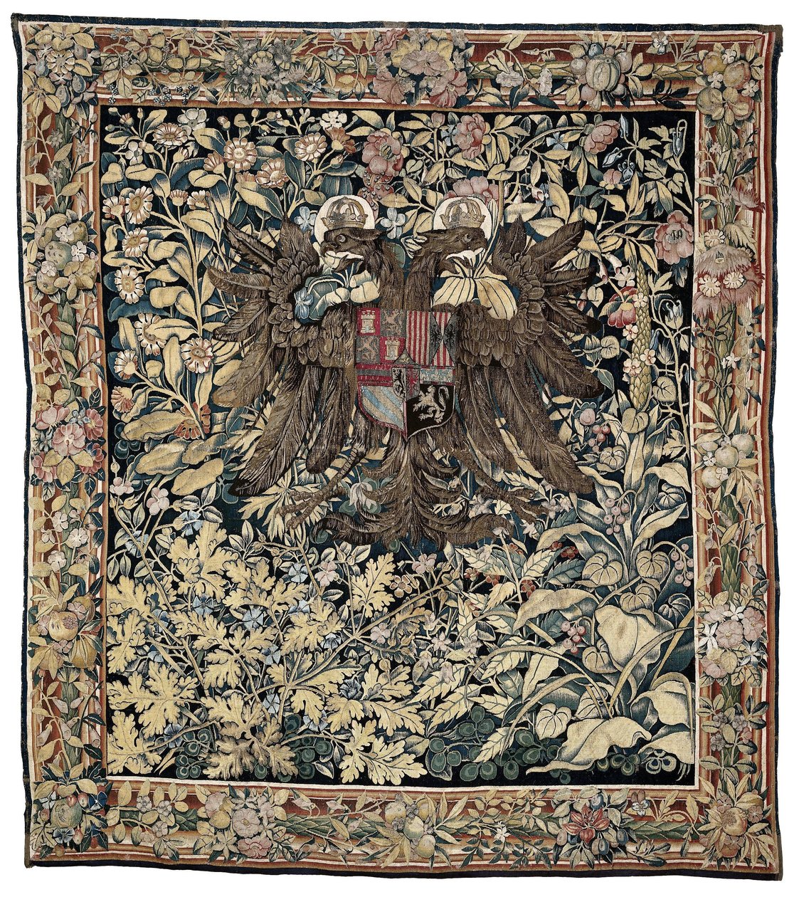 Tapiz con las armas del emperador Carlos V Verdor con el escudo de armas del emperador Carlos V de Willem de Pannemaker