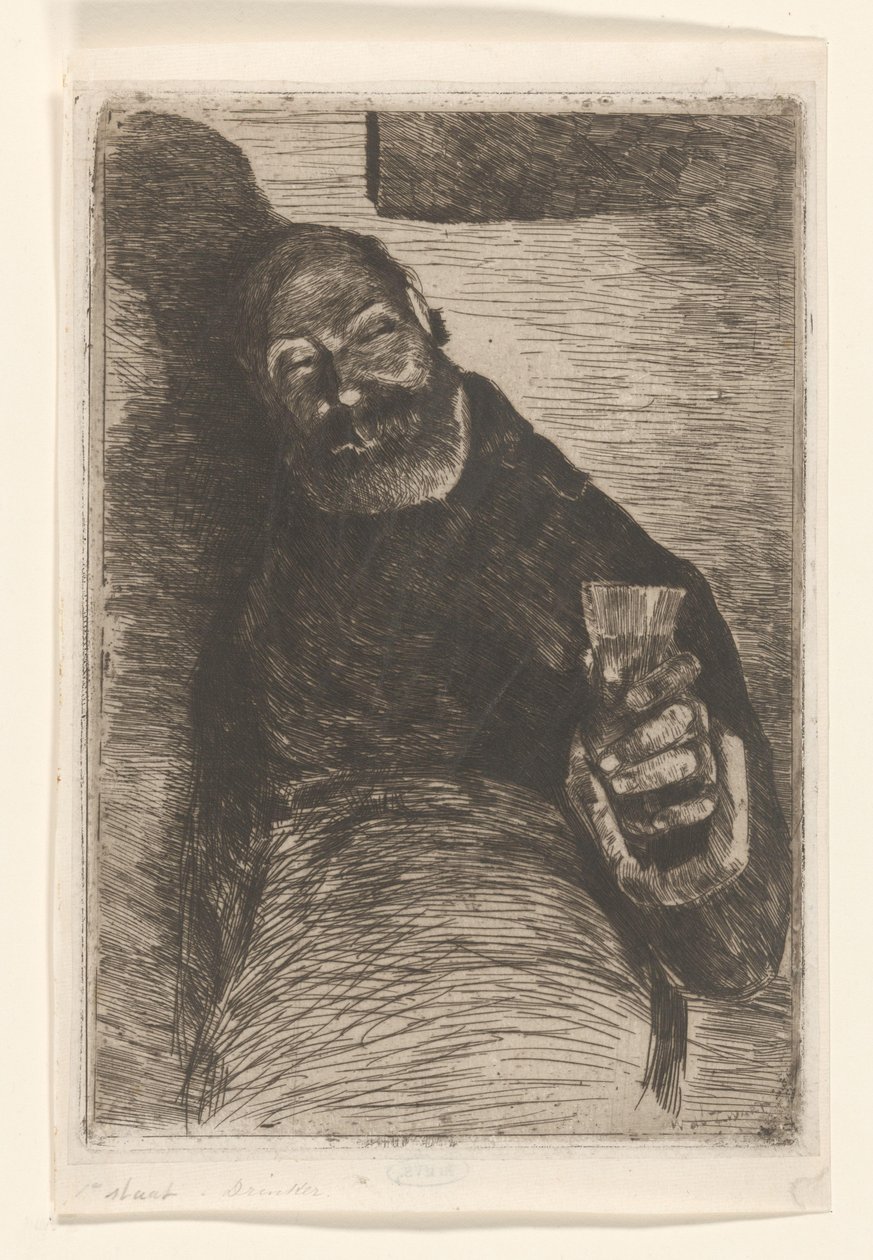 Drinker (título original del objeto)
Man met geheven glas (título original) de Willem de Zwart (signed by artist)