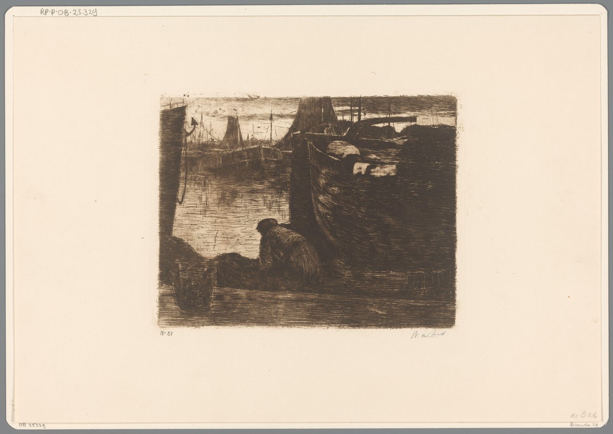 Hombre en el muelle de un puerto
En el muelle (título original) de Willem de Zwart (signed by artist)