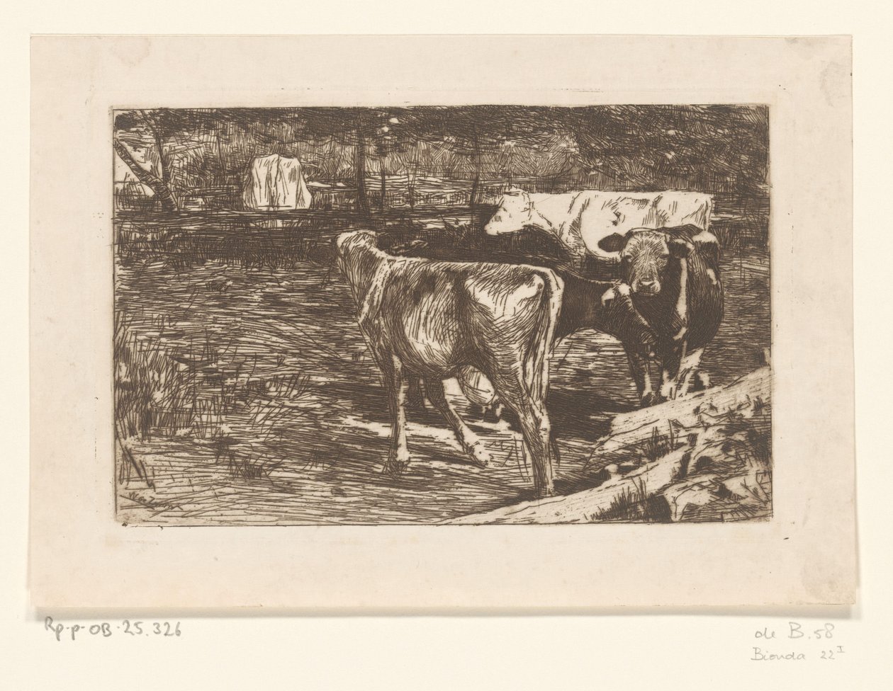 Cuatro vacas en un prado
Melkbocht (título original) de Willem de Zwart