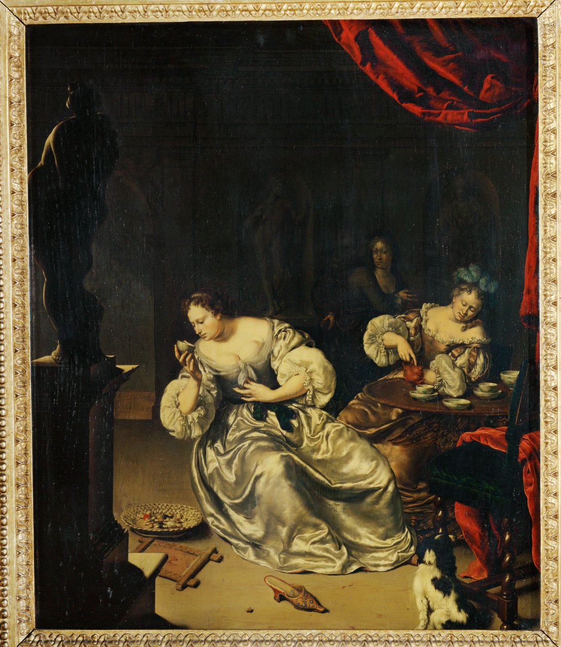 Le The - La hora del té ... de Willem van (after) Mieris
