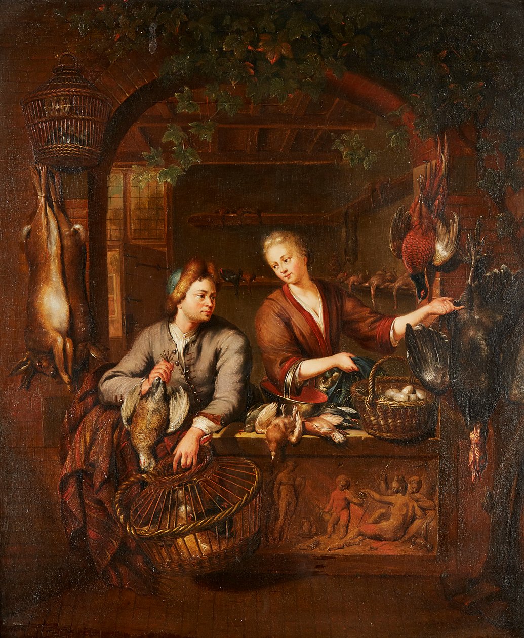 El contador de juegos de Willem van (after) Mieris