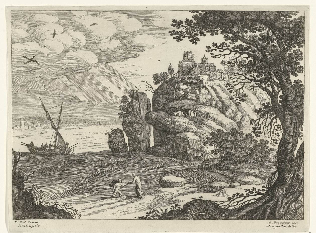 captura milagrosa Paisajes italianos (título de la serie) de Willem van Nieulandt (II)