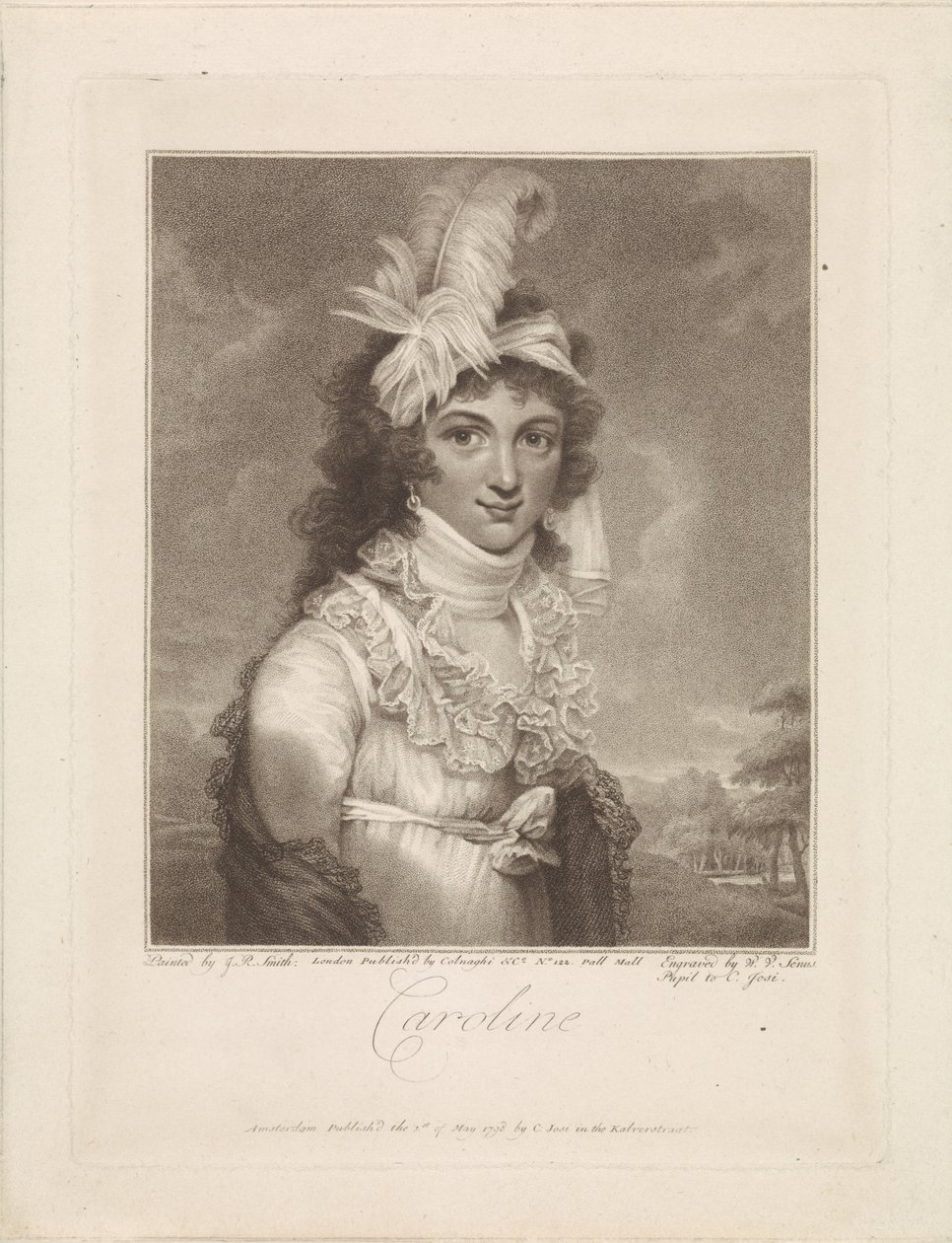 Retrato de Carolina Amalia Isabel de Brunswick-Wolfenbüttel de Willem van Senus