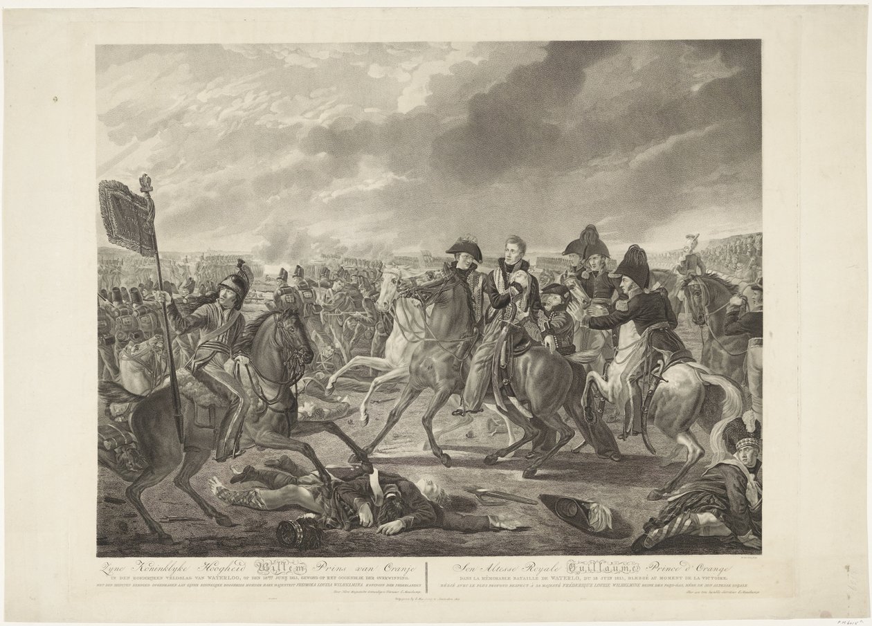 Su Alteza Real William Prince of Orange en la Gloriosa Batalla de Waterloo, 18 de junio de 1815, Herido en el Momento de la Victoria / Son Altesse Royale Guillaume Prince d
