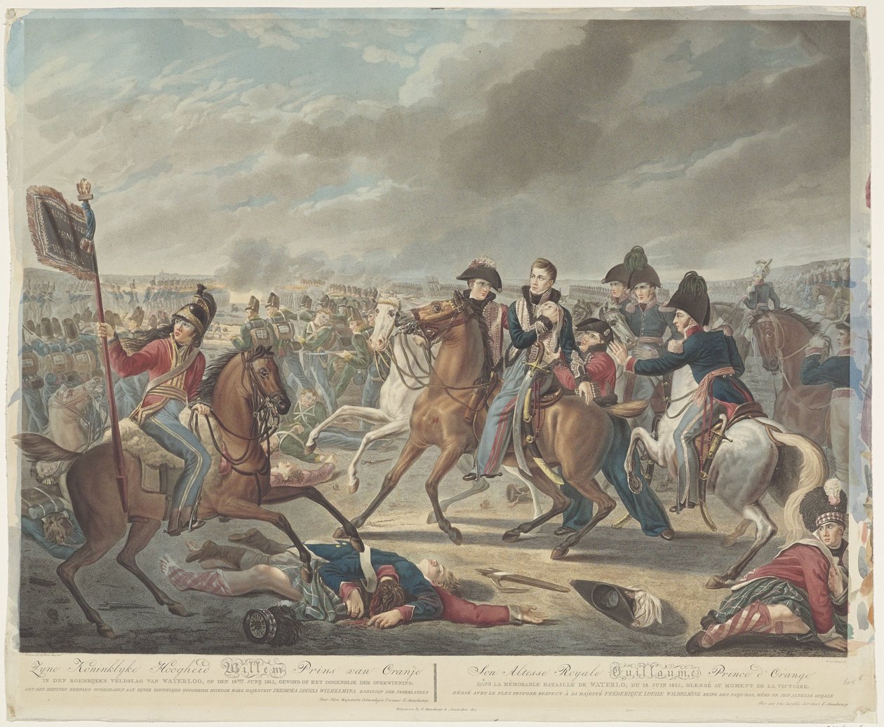 Su Alteza Real William Prince of Orange en la Gloriosa Batalla de Waterloo, 18 de junio de 1815, Herido en el Momento de la Victoria / Son Altesse Royale Guillaume Prince d