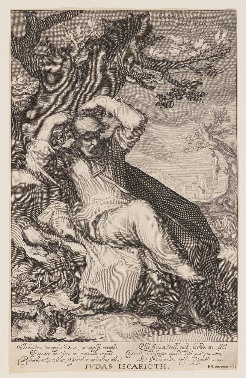 Judas Iscariote, de Pecadores del Antiguo y Nuevo Testamento de Willem van Swanenburgh