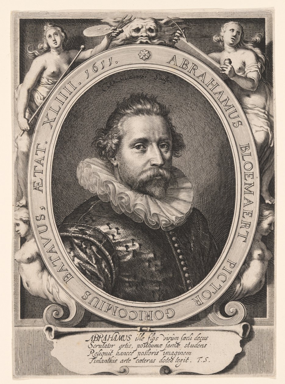 Retrato de Abraham Bloemaert de Willem van Swanenburgh