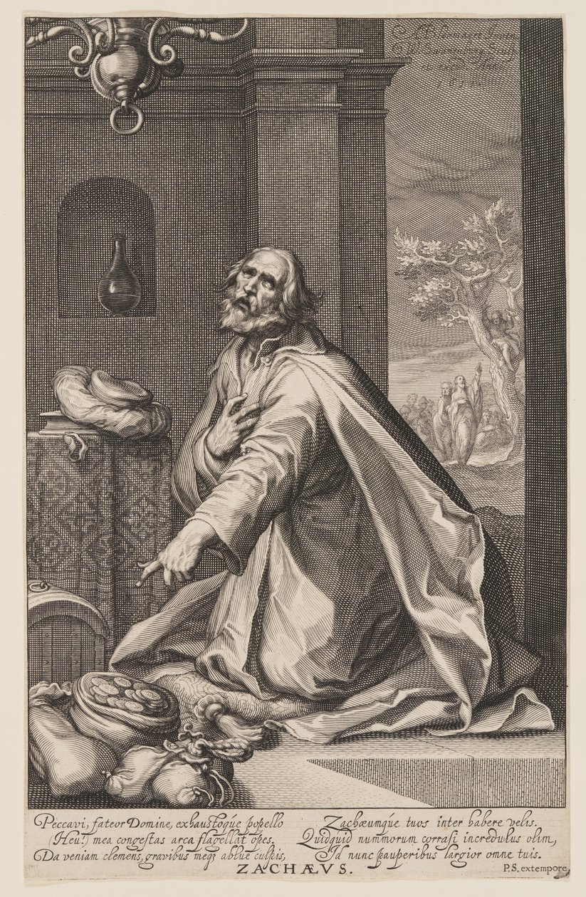 Zaqueo, de Pecadores del Antiguo y Nuevo Testamento de Willem van Swanenburgh