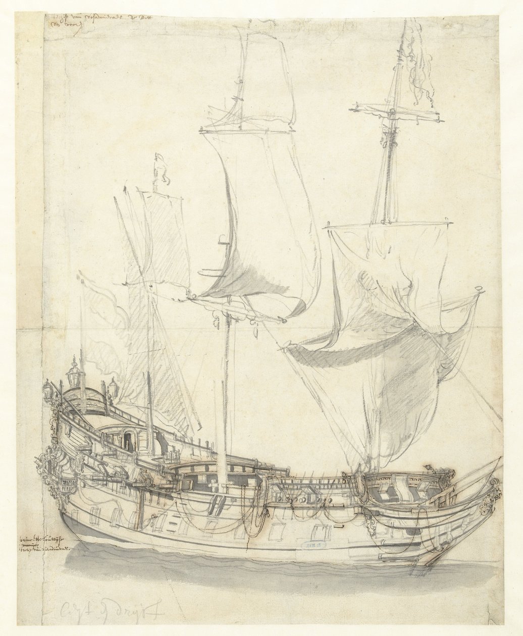 El barco del vicealmirante Witte de With, el Princesse Royale de Willem van de Velde (I)