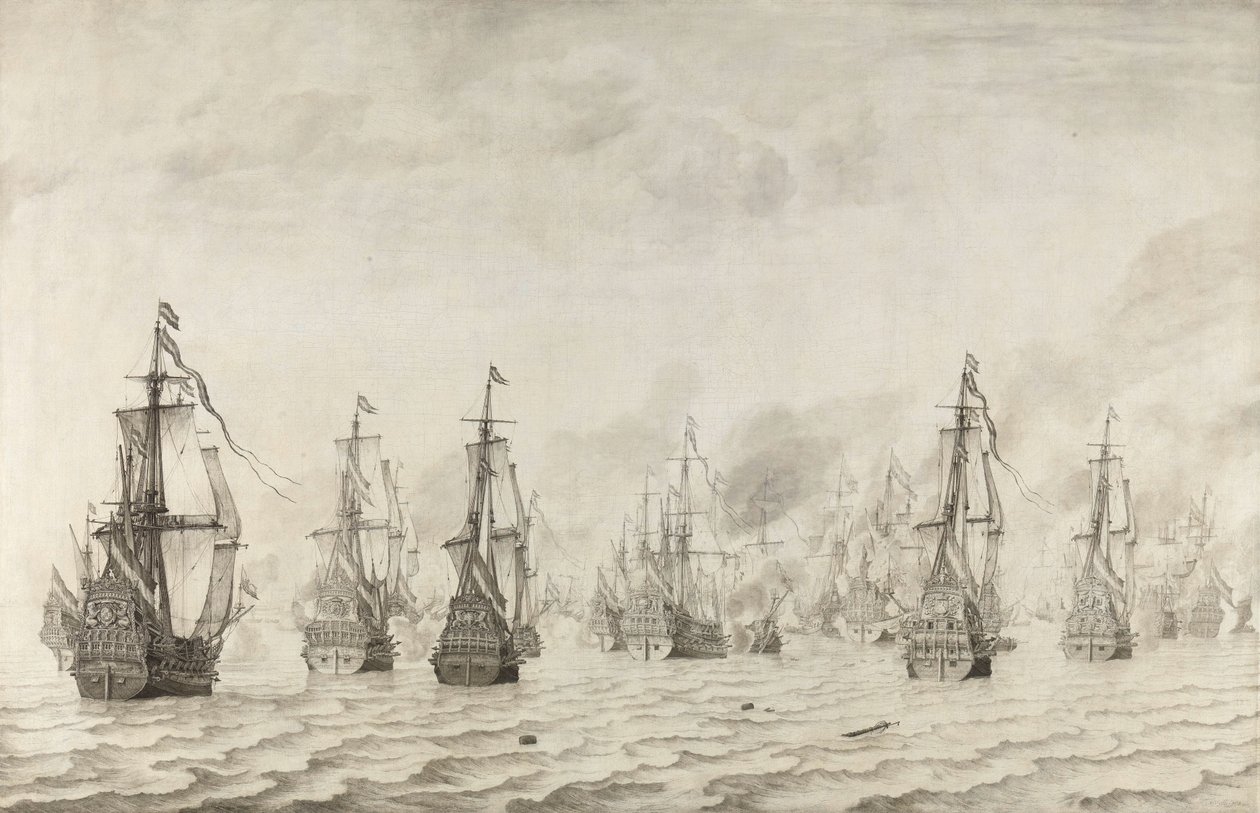 La batalla de Dunkerque
La batalla naval contra los españoles cerca de Dunkerque, 18 de febrero de 1639 de Willem van de Velde (I)